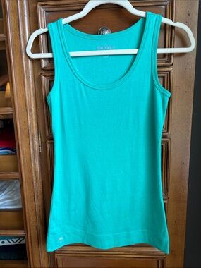 Lilly Pulitzer Turquoise Scoop Neck Tank Top NWOT